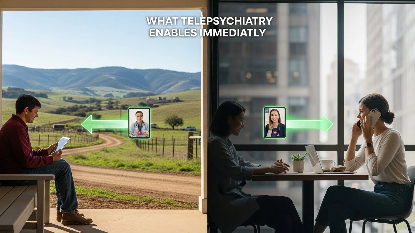 What Telepsychiatry Enables Immediately